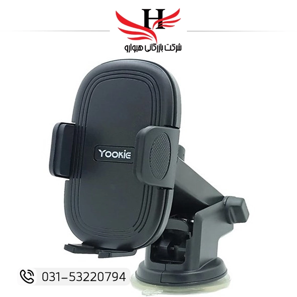 هولدر گیره‌ای موبایل یوکی YOOKIE YC-09 نگهدارنده گوشی مناسب خودرو و میز کار با طراحی مقاوم و قابل تنظیم